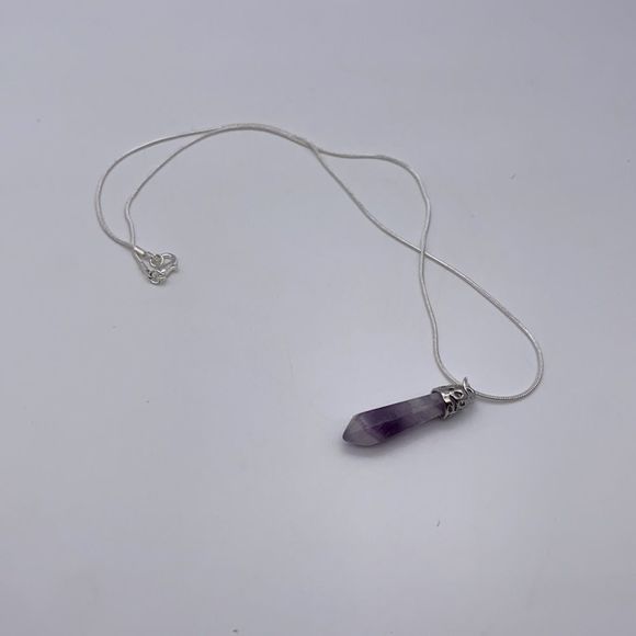 Purple Amethyst pendant necklace - Picture 3 of 3